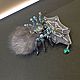Brooch-pin:  ' Spider-a spider of blue mink'. Brooches. Ludmila (Ludmila-biser) (Ludmila-biser). My Livemaster. Фото №6