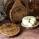 Set cheese boards/coasters under hot/elm 'Six cheeses', Cutting Boards, ,  Фото №1