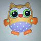 Toy made of felt ' owl - Owl'. Stuffed Toys. Kрамелена - Подарки любимым. My Livemaster. Фото №6