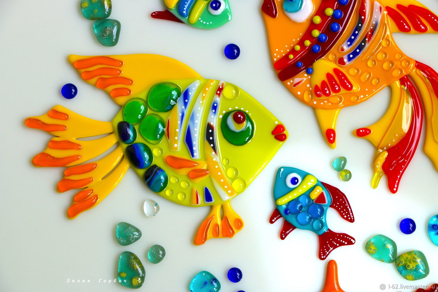 Interior elements: glass decor, fusing Fish в интернет-магазине на ...