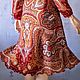 Dress made from Pavlovo-Posad shawls 'Spanish'(red). Dresses. NicoLeTTe. My Livemaster. Фото №5