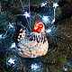 Christmas tree toy Christmas porcelain Christmas tree toy chicken Ryaba. Christmas decorations. Christmas Art. Online shopping on My Livemaster.  Фото №2