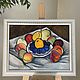 Oil painting 30*40 cm. Still life 'Blue plums', Pictures, Moscow,  Фото №1