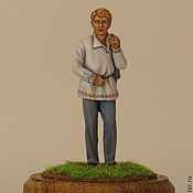 Индеец-ирокез. Оловянная миниатюра 54 мм. Роспись