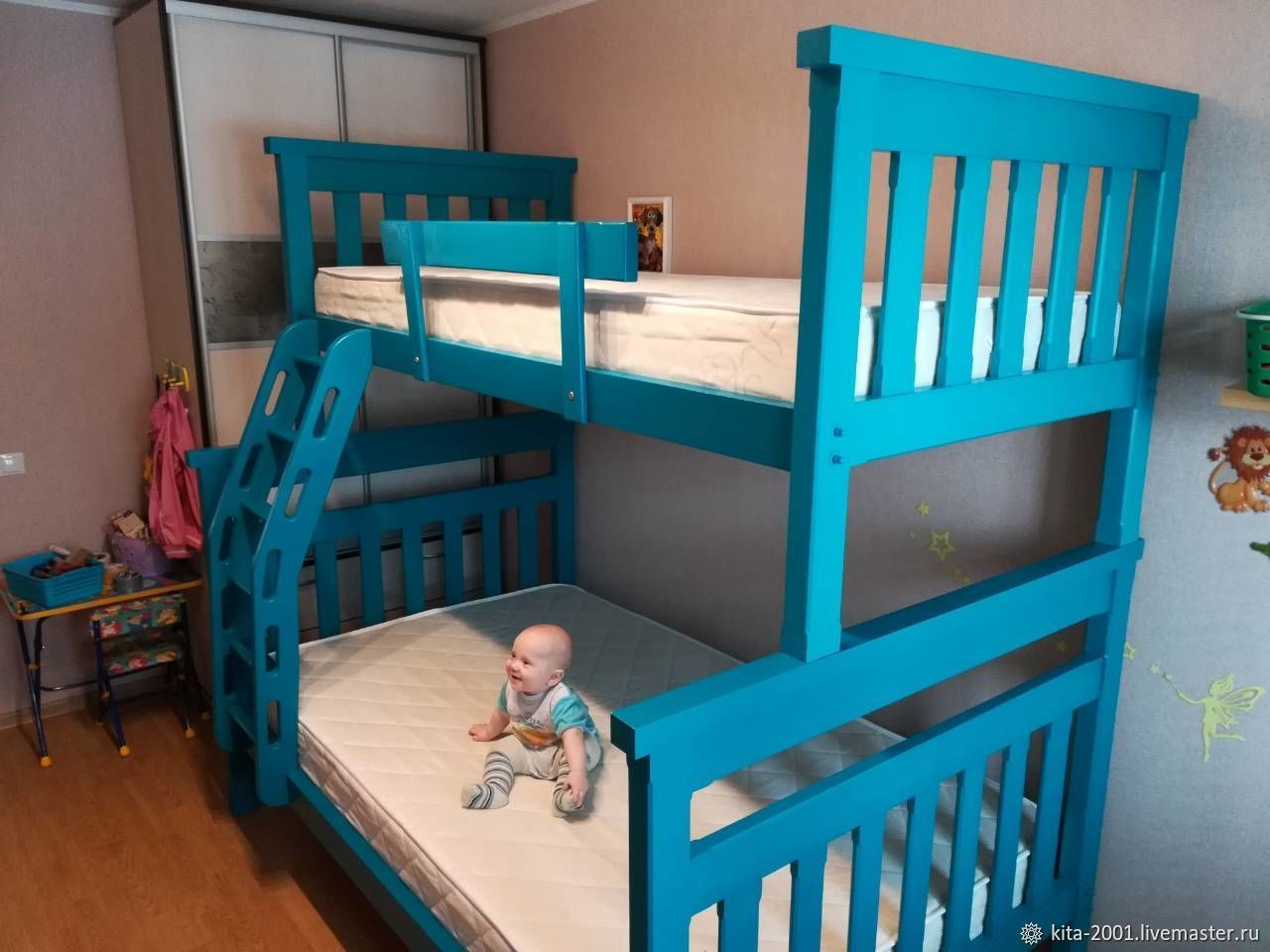 детская кровать двухъярусная самодельная