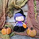 Set witch, 2 pumpkins, 2 runner – Halloween decor, autumn. Gifts for all ages. Svetlenky dolls and handmade toys. Fair Masters.
