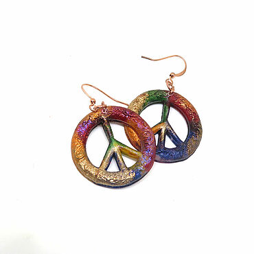 Украшения ручной работы. Ярмарка Мастеров - ручная работа Серьги "Peace". Handmade.