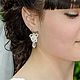 Wedding earrings-clip 'Maria', Clip on earrings, Rostov-on-Don,  Фото №1