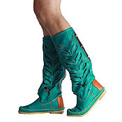 Обувь ручной работы handmade. Livemaster - original item boots: INDIANINI Emerald - Handmade Italian Boots. Handmade.