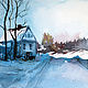 Watercolor painting ' Last echoes of winter', Pictures, Moscow,  Фото №1