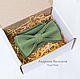 Olive solid color bow tie. Ties. VasilinaBowtie. Online shopping on My Livemaster.  Фото №2