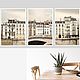 Paris Photo paintings city Architecture for living room interior Triptych 3, Fine art photographs, Moscow,  Фото №1