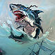  Shark and Ship. Original. Pictures. Valeria Akulova ART. My Livemaster. Фото №4