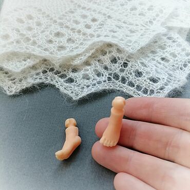 Куклы и игрушки ручной работы. Ярмарка Мастеров - ручная работа Стопы ног 19 мм (на носочках) детские. Миниатюра 3Д. Handmade.