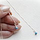 Серьги-продевки из серебра 925 "Бирюза". Серьги-продевки. Beadsgemsflowers - Украшения для Вас. Ярмарка Мастеров.  Фото №4