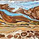Заказать КАРТИНА "КАВКАЗ ВЕСНОЙ" в технике Fluidart. Елена/ АртСтудия МалЁна. Ярмарка Мастеров. . Картины Фото №3