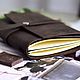 Order Pocket leather Notepad with interchangeable notebooks genuine leather. Ptaho. Livemaster. . Notebooks Фото №3