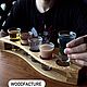 Шотница с изгибом на 5шотов. Дуб. Менажницы. WOODFACTURE. Интернет-магазин Ярмарка Мастеров.  Фото №2