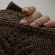 Brown knitted lamb merino wool stole ' Namo'. Wraps. SolarisArtis. Online shopping on My Livemaster.  Фото №2