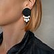 Заказать Серьги круглые из кожи с подвесками из жемчуга. Storm Jewellery. Ярмарка Мастеров. . Серьги классические Фото №3