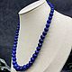Silver 925pr. Blue beads for women made of natural lapis lazuli stones. Beads2. naturalkavni. My Livemaster. Фото №4