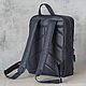 Men's leather backpack 'Harrison' (Dark blue). Backpacks. DragonBags - Rucksack leather. Online shopping on My Livemaster.  Фото №2