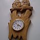 Часы: деревянные часы - сувенир "Совята". Часы классические. Михаил Петин (petin). Ярмарка Мастеров.  Фото №6