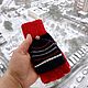 Митенки полуварежки перчатки без пальцев детские из шерсти трёхцветные. Митенки. Shop Time. Ярмарка Мастеров.  Фото №5