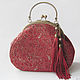 Leather bag RED GOLD PAISLEY.Bag clasp. Clasp Bag. Irina Vladi. My Livemaster. Фото №5