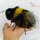 Шмель валяный из шерсти Bombus. Войлочная игрушка. Елена Коноплёва (@konopleva_dolls). Ярмарка Мастеров.  Фото №5