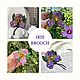 Заказать Броши из бисера ручной работы Ирисы (Set of Iris Flowers). Soul Garden Brooches. Ярмарка Мастеров. . Брошь-булавка Фото №3