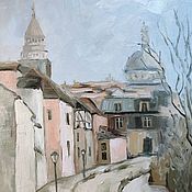 Картины и панно handmade. Livemaster - original item Paris Montmartre Oil Painting 30 by 40 Cityscape. Handmade.