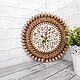 Часы настенные светло-коричневые плетеные, Часы классические, Белоярский,  Фото №1