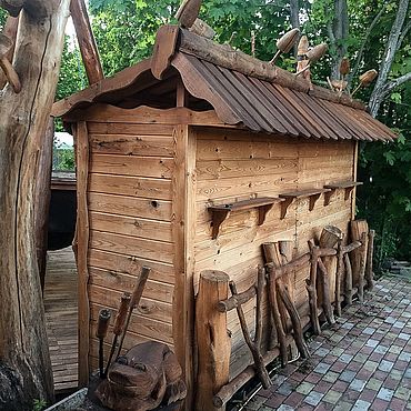 Деревянные конструкции. Купить деревянный туалет, грядки в СПб. Будка для собаки
