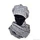 Beret and scarf knitted, yarn with cashmere, Berets, Noginsk,  Фото №1