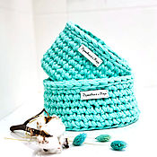 Для дома и интерьера handmade. Livemaster - original item Knitted baskets (2 PCs). Handmade.