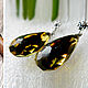 Amber. Earrings 'Night window' amber silver. Earrings. Frollena II. Natural Baltic amber. My Livemaster. Фото №6