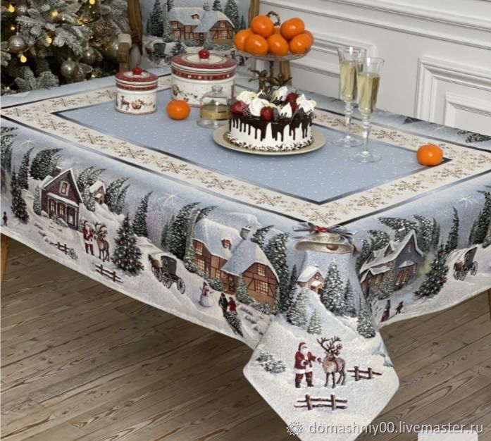 СКАТЕРТЬ "НОВОГОДНИЙ ВЕЧЕР" 140*240 см купить в интернет-магазине ...