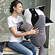 Order Raccoon pillow toy and plaid, a great original gift for home. Lara (EnigmaStyle). Livemaster. . Blankets Фото №3