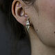 Earrings 'Lines' Silver, white pearls. Earrings. stepan-klimov. Online shopping on My Livemaster.  Фото №2