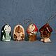 Toys for the Christmas tree - A set of Fairy tale heroes (Leshy, Kikimora, Yaga, hut)