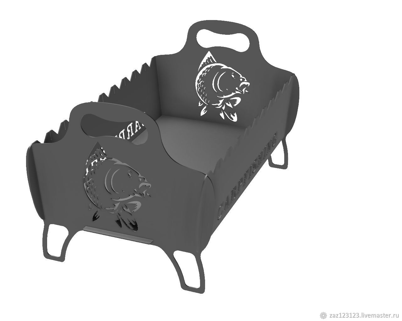 Мангал дракон 412х530х450 - Чертежи, 3D Модели, Проекты, Лазерная и плазменная р