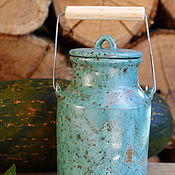 Посуда handmade. Livemaster - original item Turquoise Canister. Handmade.