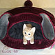 A bed - sleeping bag for a cat 'Bunny' burgundy. Lodge. lyubov-iv (lyubov-iv). Online shopping on My Livemaster.  Фото №2