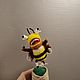  пчела из Деревни Дураков. Войлочная игрушка. Наталья Фролова ( COOL WOOL). Интернет-магазин Ярмарка Мастеров.  Фото №2