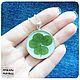 Order Pendant with real four-leaf clover in jewelry resin. ru4kami-ru4kami. Livemaster. . Pendants Фото №3