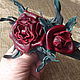 заколка для волос Красные розы, Заколки, Электроугли,  Фото №1