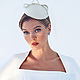 Wedding mini hat 'Wave' with a veil. Color milk. Hats1. Exclusive HATS. LANA ANISIMOVA.. Online shopping on My Livemaster.  Фото №2