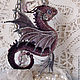 Brooch dragon 'Sea butterfly'. 3D embroidery. Brooches. master Alena Litvin. Online shopping on My Livemaster.  Фото №2