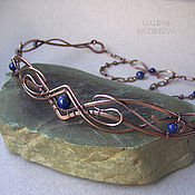 Украшения handmade. Livemaster - original item Tiara with lapis lazuli (tiara). Handmade.